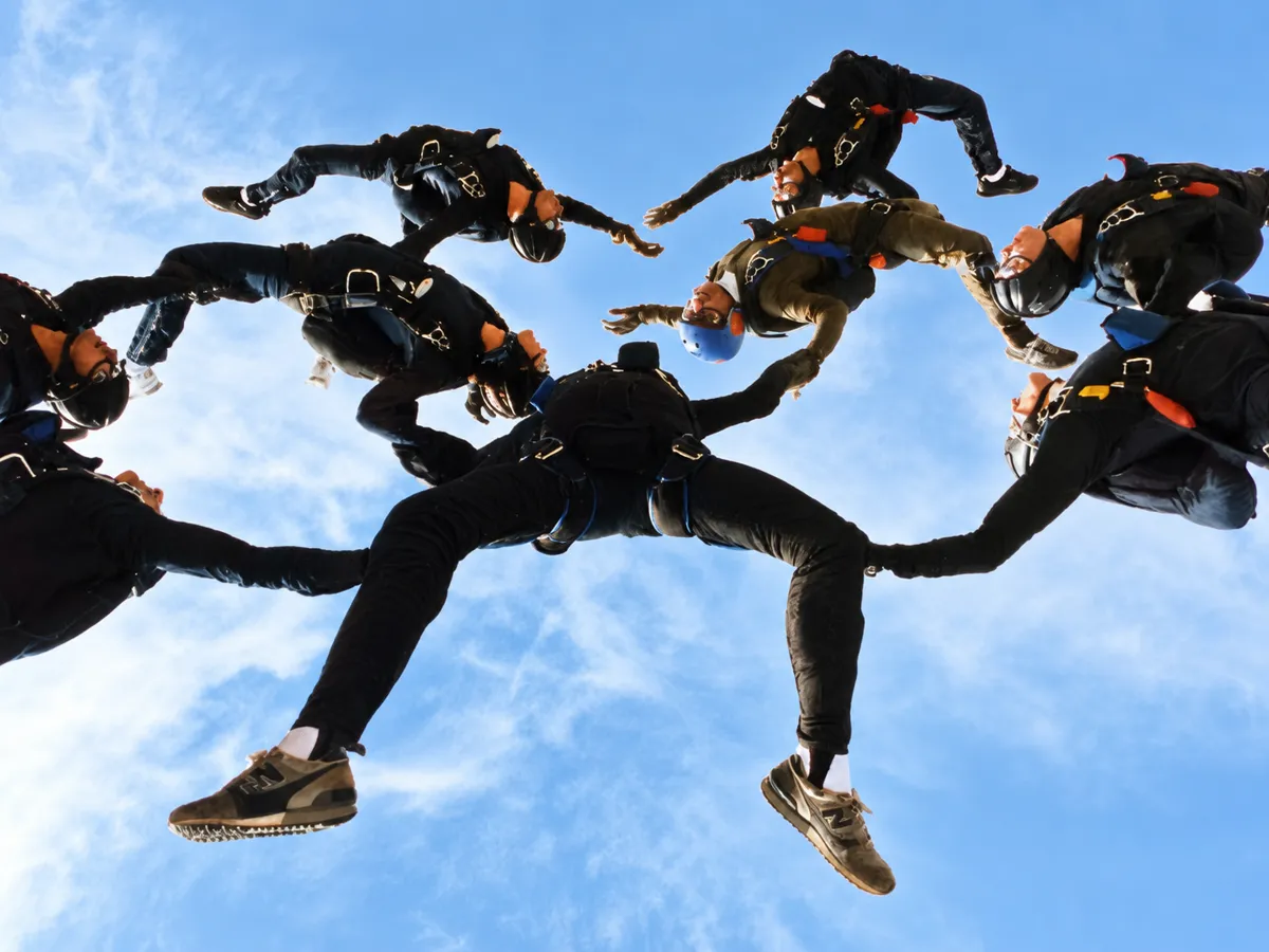 Academy days — a skydiving formation