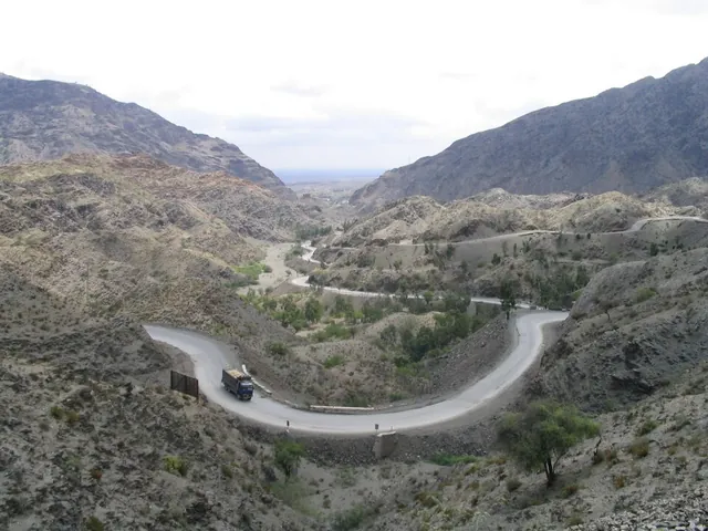 The winding road through the Khyber Pass